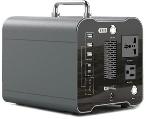Centrale Électrique Portative À La Maison, Équipement De Stockage D'énergie De Générateur Solaire De Batterie Au Lithium, avec PD 60W, Type C Et QC 3.0, for Camping-Car/Van Extérieur d'urgence(110v)