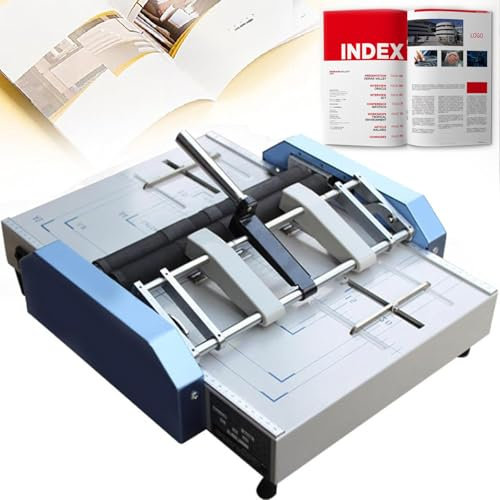 Automatische Bindemaschine und Falzmaschine für Ordner | Elektrischer Hefter für A3/A4-Rückstichheftung | 5 Nagelpositionen | Max. Bindegröße: 315 x 440 mm