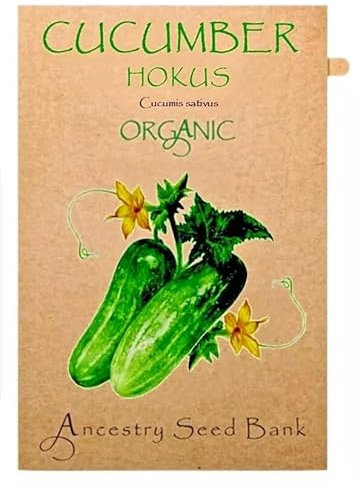 Organic Cucumber ❁ Hokus ❁ 10 Seeds Heirloom - Non GMO