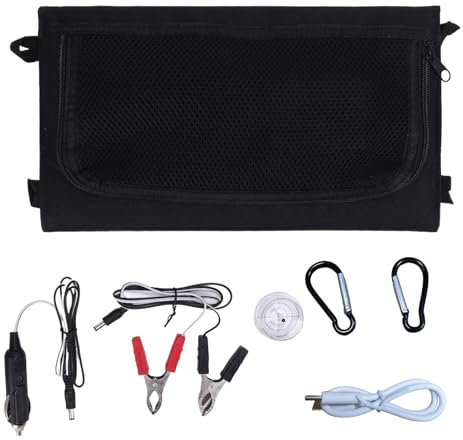 Solar Charger, 100W Tri-Fold Portable Solar Panel, USB Power Bank, Laptop & Smartphone Charging, Oxford Cloth Panel, Outdoor Generator for Fishing, Camping, 29x15x3cm