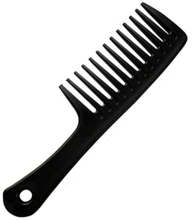 Kamm | Lockenkamm | Breiter Zahnkamm | Kunststoffkamm | Großer Kamm mit Griff – 24 cm – Antistatischer, Feuchtigkeitsresistenter Stylingkamm für Sanftes Entwirren und Pflege,für Locken und lange Haare
