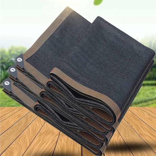 KSQP Telo Ombreggiante Impermeabile 4x4 Vela Rete Ombreggiante con Occhielli 4x5m Panno Ombreggiante Parasole 90% Anti-UV Occhielli Copertura Serra Giardino Tetto Piscina,black-3x7m