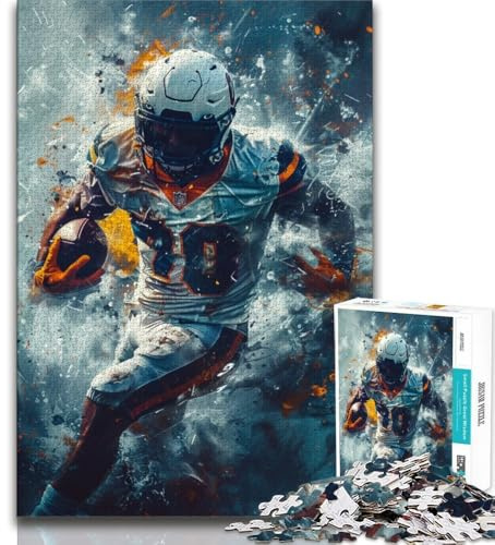 1000-teiliges Puzzle für Teenager, American-Football-Spieler, Lernspielzeug, Familienspiele, einzigartige Geburtstags- und Geschenkideen, 38x26cm