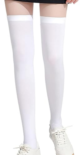 Acouto 1 par Benärmar Dam Icy Benstrumpor Sun Guard Coola Golfstrumpor Fukt och Tätt Tyg Silkeslen Tyg Premium Resår med Bra Polyester för BenärmarSolskydd (Lång typ)