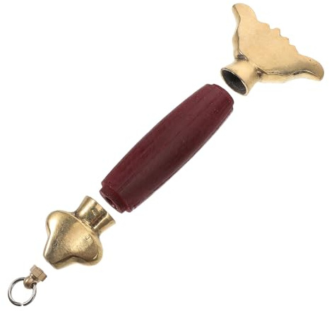 MAGICLULU Empuñadura de Espada de Cobre Roja Tornillo de Latón Mango de Entrenamiento para Artes Marciales Repuesto Ligero y Cómodo para Espadas Tai Chi Práctica y Competición