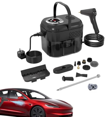Pulitore A Vapore Portatile Per Acari Materassi E Divani 105-130 Gradi, Pulitore A Vapore Portatile Per Bagno, Pulitrice Vapores Casa Portatiles, 6 Velocità Regolabili Serbatoio 1700 Ml Uso Casa