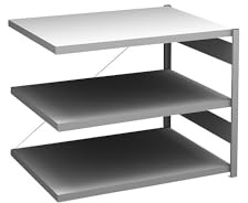 hofe | Sideboard-Steckregal | verzinkt | Höhe 825 mm | 3 Böden | Anbauregal | Bodentiefe 800 mm | Fachlast 130 kg