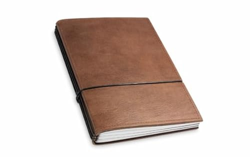 X17 Notizbuch A5, braun Kastanie, aus Leder. Austauschbare Notizhefte (blanko, liniert, kariert) Made in Germany
