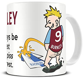 Wee On The Rival's Shirt | Football Fan Rivalry Mugs | Great Funny Gift for a Football Supporter Present Coffee Tea Mug Cup (Burnley V Blackburn Rovers) WE05