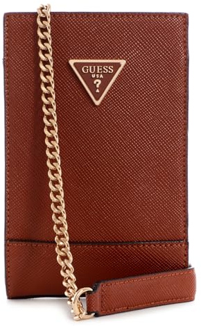 GUESS Noelle Chit Chat Phone Bag Light Cognac