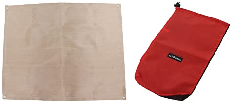 Brandsäker Matta, Brandskyddsmatta i Glasfiber, Högtemperaturbeständiga Grillkuddar för Utomhusgrill och Campingpicknick(46x44cm/18.11x17.32in)
