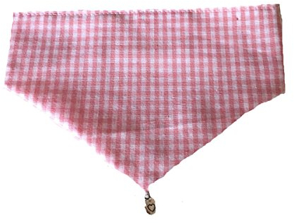 Hundehalstuch im trendigen Vichy Karodesign Gr.S Rosa für kleine Hunde