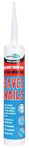 Bond IT SAVES NAILS Multi-Purpose Rubber Based Instant Silicone Grab Building Adhesive Beige/Buff Joint Filler Glue For Wood Brick Metal