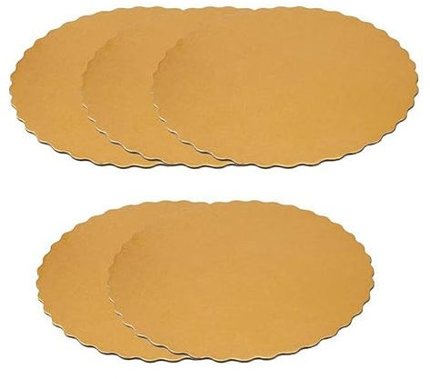 5 pezzi sottotorta rotondo vassoio da dessert base per torta dorata in cartone base per torta di compleanno per matrimonio accessori da cucina strumenti per torta-32 cm