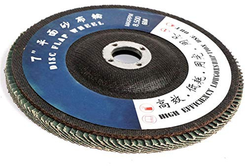 BomDog Disco Lamellare 180 X 22 Mm Dischi Abrasivi Grana 60 per Smerigliatrice Angolare Lucidatura Di Metallo e Legno
