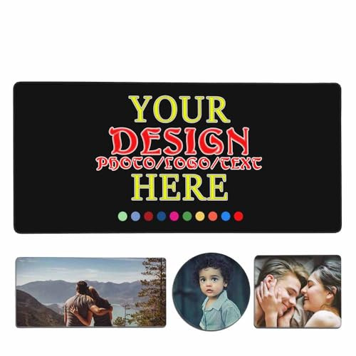 LLLGSH Personalisiertes Mauspad mit Foto - Mauspad selbst gestalten - Mousepad für Büro & Gaming - rutschfeste Gummi-Unterseite - Foto-Geschenke für Kollegen, Familie, Freundin-40×90cm
