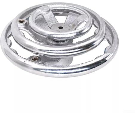 Hand Wheel, 3/4/5/6/8/10/12 inch Handwheel 3-spoke Machinery Hand Wheels Chrome Plated Steel for Woodworking, Printing, Machinery(4 Inch)