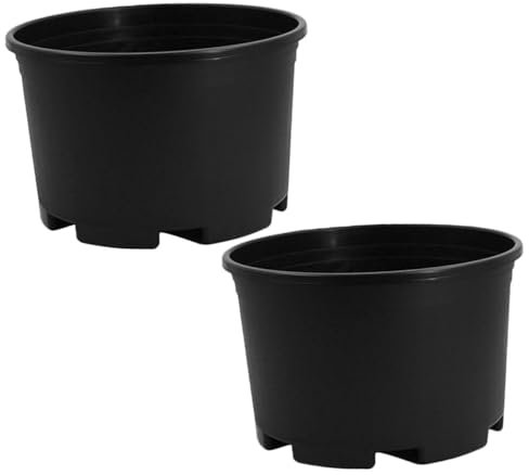 Levemolo 2pièces Pots De Fleurs Ronds Plastique avec Drainage De Grands Jardinières pour Plantes Intérieur Et Extérieur pour Jardinage Décoration De Balcon
