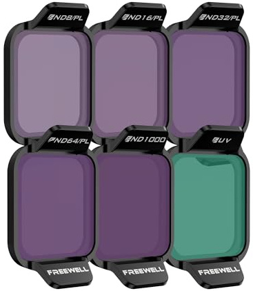 Freewell Bright Day Filter Kit für DJI Lito X1/ Flip Drone | ND8/PL, ND16/PL, ND32/PL, ND64/PL, ND1000, UV zur Lichtsteuerung und Blendreduktion