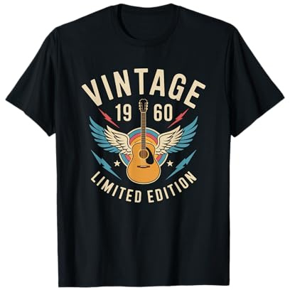 Vintage Gitarre 1960 Limited Edition Dad Mom Damen Herren T-Shirt