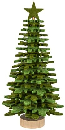 Ideen mit Herz | Filz-Tannenbaum zum Zusammenbauen | DIY Bastelset | Weihnachtsdeko (Grün 26 cm)