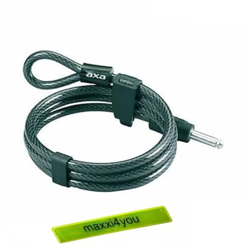 AXA Stahlkabel Einsteckkette für Fahrradringschloss 80 cm/Ø 15 mm inkl. maxxi4you Reflexband