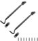 LINTRA 2 pcs Crochet de Porte, Acier Inoxydable Fermeture Porte, Crochet Fenetre pour Garages, Fenêtres, Portes de Grange, Portes de Salon