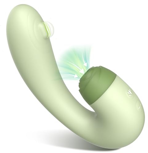 2 in 1 Saugen Dildo vibrator mit 10 Saugmodi & 10 TapModi für Sie Damen JFRong Leise Butterfly Analvibrator Analdildo G-Punkt Klitoris Vagina Anal Stimulator Erotik Sexspielzeug für Woman Paare Solo
