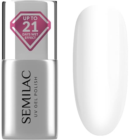Semilac UV Nagellack Top Get Wet 7 ml – Ultra-Glanz Überlack mit Wet-Look-Effekt, langanhaltend bis zu 21 Tage, kratzfest, vegan