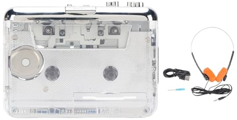 SENECESLI Portabel Kassettbandspelare, Ljudkassett Till MP3 Digital Converter Via USB, Kompatibel med PC & Laptop, 3,5 Mm Hörlursuttag