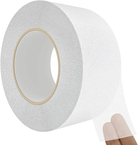 GTKWEX CINTA ANTIDESLIZANTE ESCALERAS | TRANSPARENTE 5CM x 10M | CINTA ADHESIVA ANTIDESLIZANTE | USO INTERIOR Y EXTERIOR | PREVIENE CAÍDAS Y RESBALONES | SEGURIDAD PARA NIÑOS Y ANCIANOS.