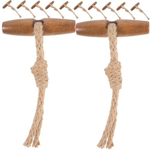 WRITWAA 10 Paare Holz knebelknöpfe aus Baumwollseil und Harz Langlebige Mantel knebelverschlüsse Dekorative Dufflecoat verschlussknöpfe Geeignet für Windjacken und Wollmäntel