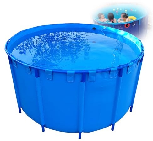 Grande piscina rotonda fuori terra resistente con telaio in metallo, perfetta per il divertimento estivo in giardino da 680 l a 15070 l (2 x 0,6 m - 1800L/476G)