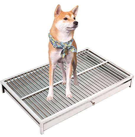Klos - und hundeklos. Indoor Outdoor Hundetraining Toilettenunterlage Halter Home Training Tablett Hund Welpen Töpfchentrainer(106 * 76 * 7.5cm)