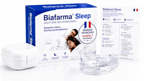Orthèse Anti Ronflement Haut De Gamme Innovant 2026 – Gouttière Réglable d'Avancée Mandibulaire – Technologie AirFlow Tech™ – Matériau Médical Sans BPA – Étui Premium – Marque Française BIAFARMA