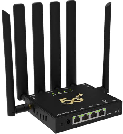 Snnowdate Router 5G WiFi 6, 6 antenne, scheda SIM, porta LAN Gigabit