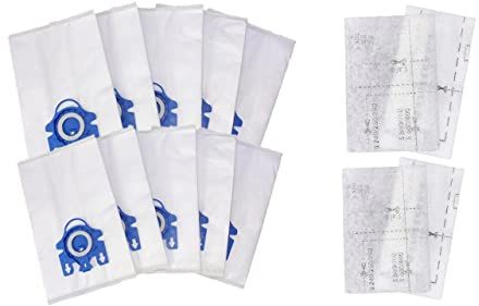 10 Pack Replacement Type GN Bags + 4 Filters. Compatible with S2, S5, S8, Classic C1, Complete C2 and Complete C3 Series Canister Vacuums. GN Bags Part #10123210