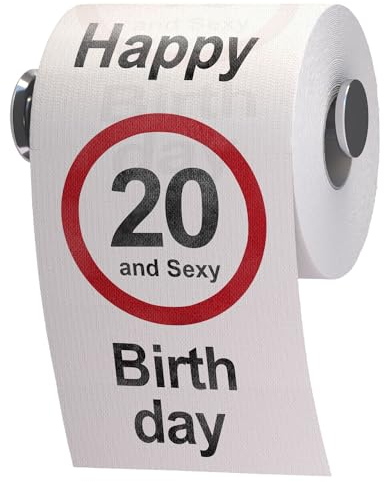 GOODS+GADGETS Lustiges Fun Klopapier zum Geburtstag Toilettenpapier Geburtstags-Dekoration Geschenkartikel (20. Geburtstag)