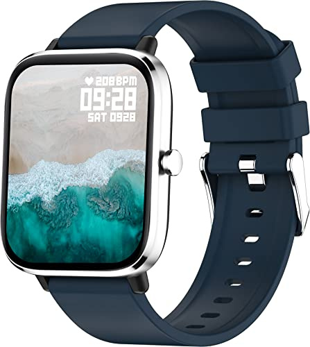 findtime Smartwatch zum Telefonieren 1,7 Zoll Fitness Armbanduhr mit personalisiertem Bildschirm Sportuhr Musiksteuerung Blutdruck Fitness Tracker Uhr Schrittzähler Pulsnesser Wettervorhersage