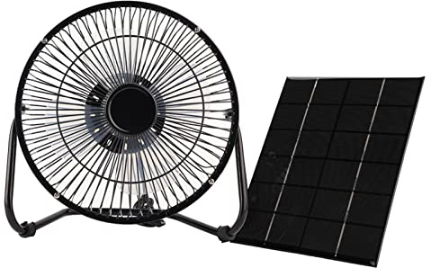 Soldriven fläkt, USB 8 tum 2,5 w/5 W 5 V järnkylfläkt och solpanel för utomhusresor