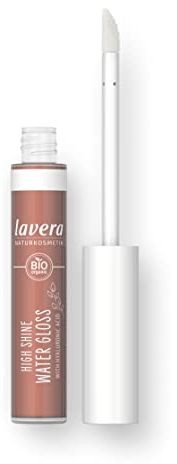 lavera High Shine Water Gloss -Cocoa 01 - Intensive Farbe & Glanz - Federleichte Textur - Bis zu 6 Stunden Halt - vegan - Naturkosmetik (1x 5,5 g)