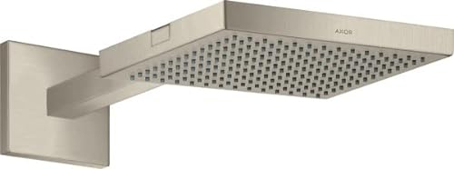 hansgrohe AXOR Starck ShowerCollection 24 x 24 1jet Kopfbrause mit Brausearm, 10925820, Farbe: Brushed Nickel