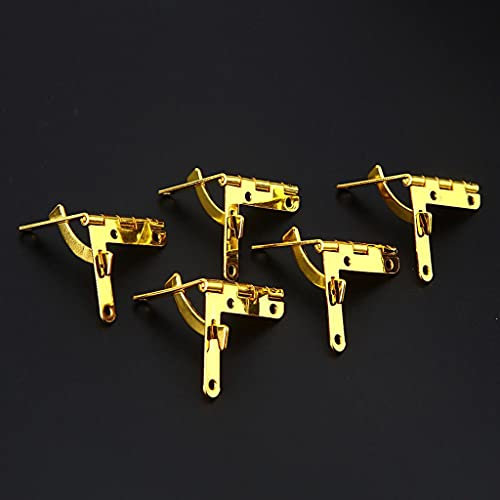 Türscharniere, 5 Stück, antik, 31 x 30 mm, Möbelscharniere, 90-Grad-Winkel, Stützfederscharnier für Weinkisten, Schmuckkästchen, Deckel, Möbelzubehör