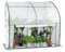 VOUNOT® Invernadero Jardín Inclinado Invernadero de Pared Respaldado, Invernadero Túnel Semicircular Plantas Verduras Flores, Cubierta PE Impermeable 135g/m² para Balcón y Terraza 200x100x180cm Blanco