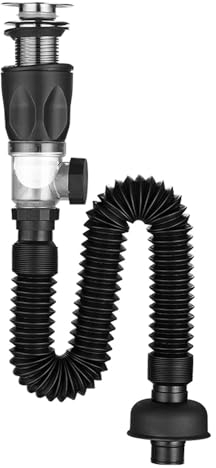 Namvo Washbasin Drain Set Siphon with Drain Fitting Washbasin Siphon Space-Saving Siphon Kitchen Sink