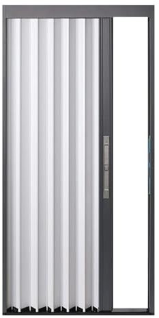 Porta a Soffietto da Interno Porta Pieghevole in Alluminio per Interni, Porte Bianche a Soffietto per Armadio Cucina/bagno/camera da Letto, Porta Scorrevole Divisoria Impermeabile con Kit Ferramenta(2