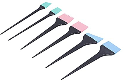 Brosse de Teinture pour Cheveux, Ensemble de 6 Pinceaux de Coloration de Cheveux en Silicone Multi-Styles pour Traitements Capillaires, Ensemble de Pinceaux de Coloration pour la