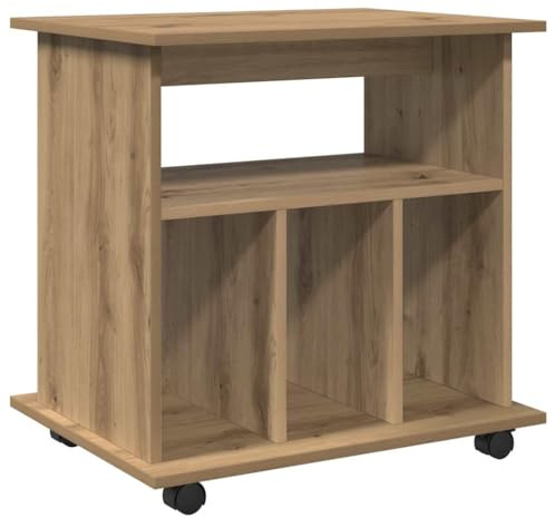 vidaXL Rollcontainer Artisan-Eiche 60x45x60 cm Holzwerkstoff
