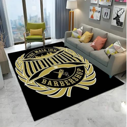 SHAOPENGA Zone Tapis Barber Shop Crâne Vintage Signe Tapis Tapis pour La Maison Salon Chambre Canapé Paillasson Décor Tapis 80X120Cm