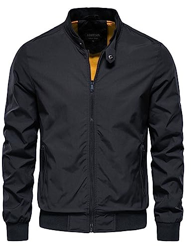 Giacche Primaverili Uomo, Bomber Uomo Estivo, Casual Antivento Bomber Giubbino Classica Primavera Estate Giacchetto Jacket Sportiva con Collo da Baseball Giacchetta a Vento Bomber Giubbino